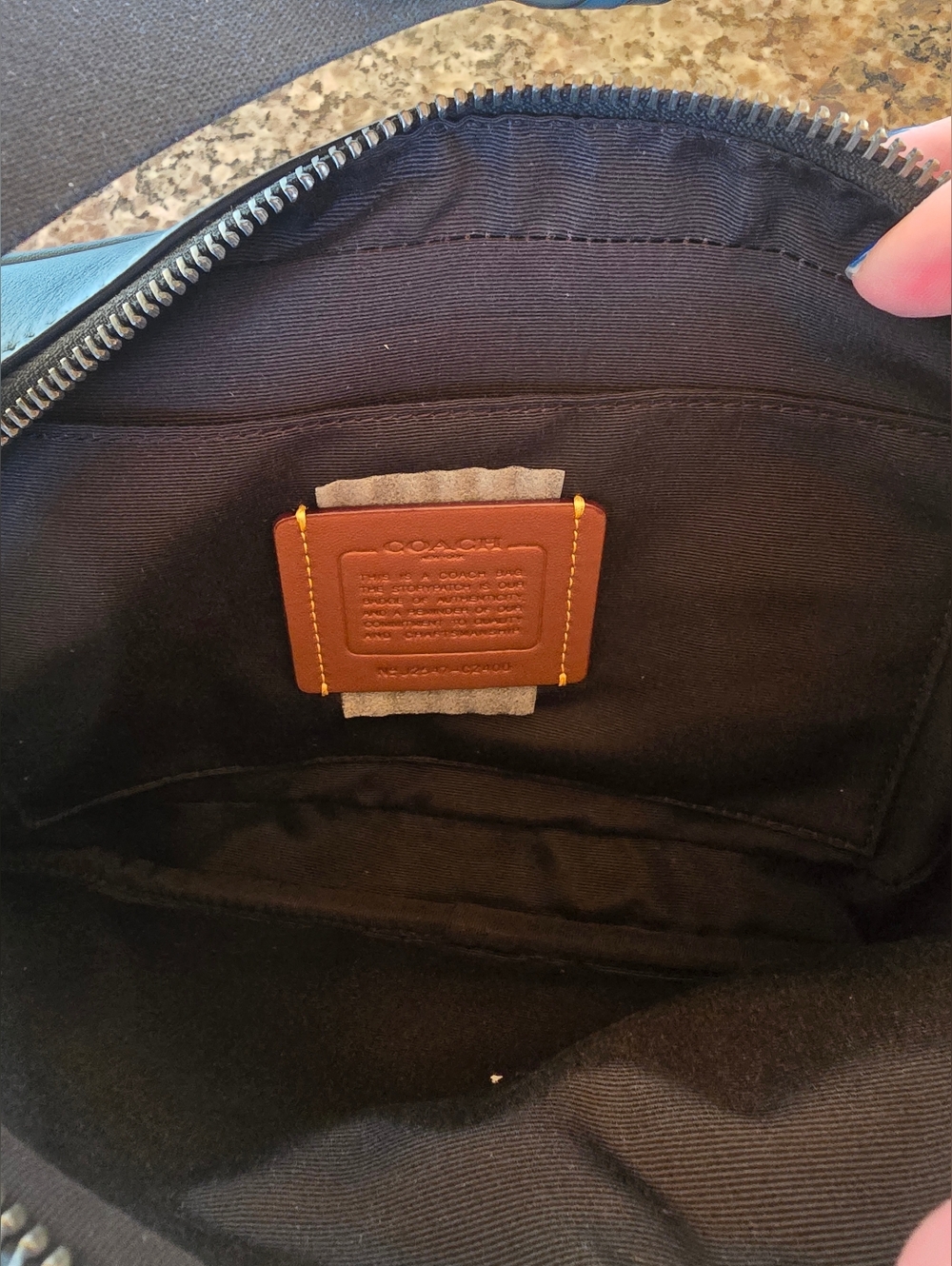 New! Teal Blue Coach Bum Bag, Fanny Pack, Cross-body With Coin Purse Attachment - Picture 8 of 11